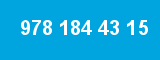 978 184 43 15 978 184 43 15